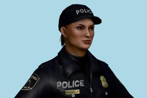 Cybil Bennett Silent-Hill, police, police-girl, girl, female, woman, people, human, xna, characters, rigged